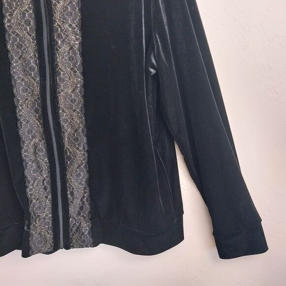 Jaclyn Smith Velour Tunic Top. Size L - Picture 2 of 16